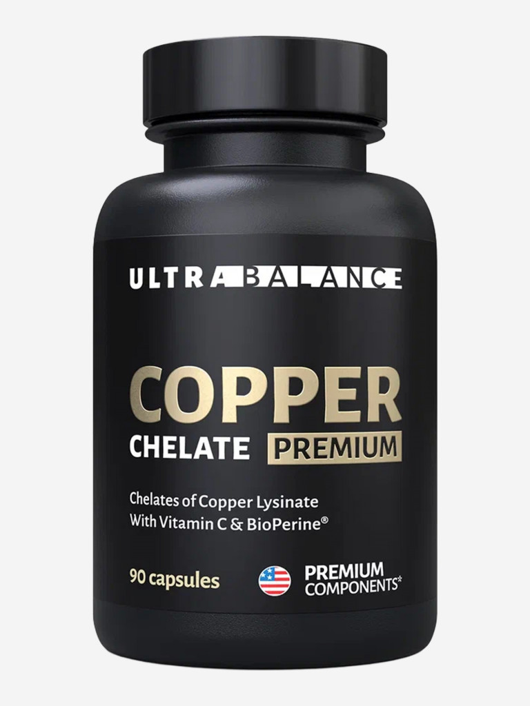 Медь хелат витамины премиум Ultrabalance комплекс для мужчин и женщин, 90 капсул