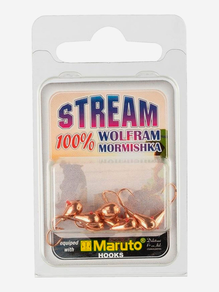 Мормышка Helios вольфрамовая Капля спорт с отверстием 2,5мм 0,23г Cu с кембриком (MW-3725C-Cu), 10 штук в упаковке