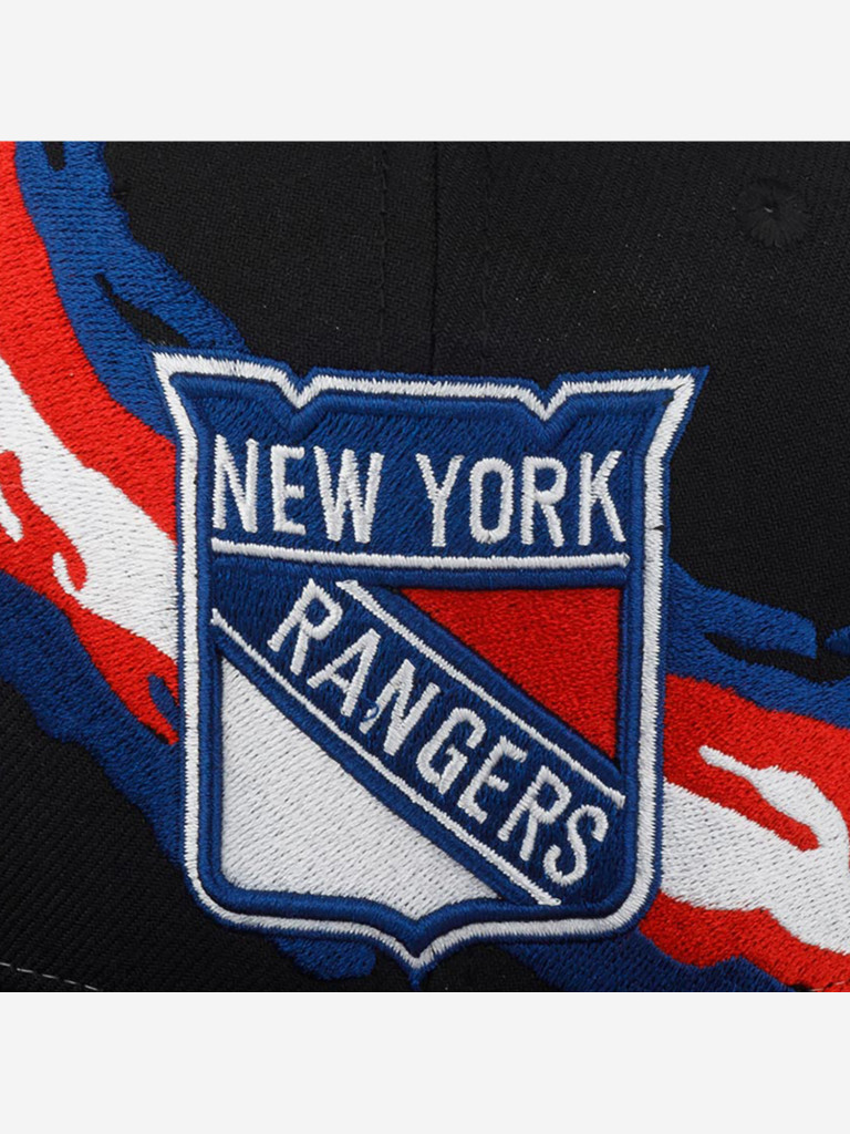 Бейсболка с прямым козырьком MITCHELL NESS 6HSSSH22087-NYABLCK New York Rangers NHL