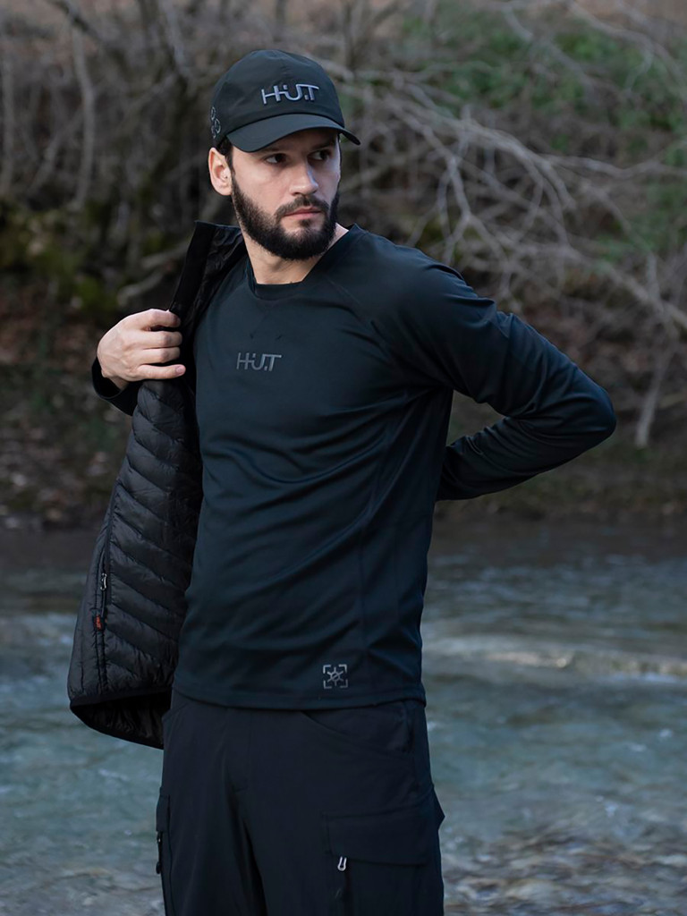 Лонгслив мужской HUT VORGA для охоты, черный