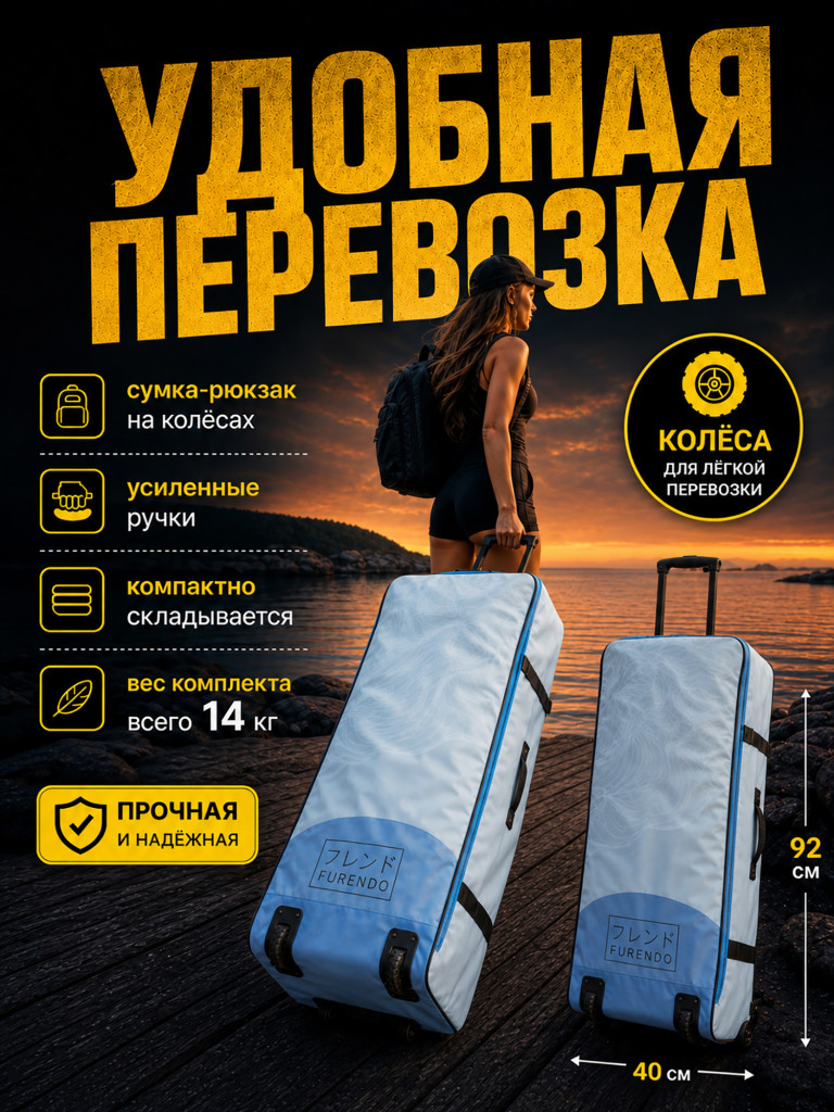 Sup-доска Furendo Raccoon 11', 335х89х15 см