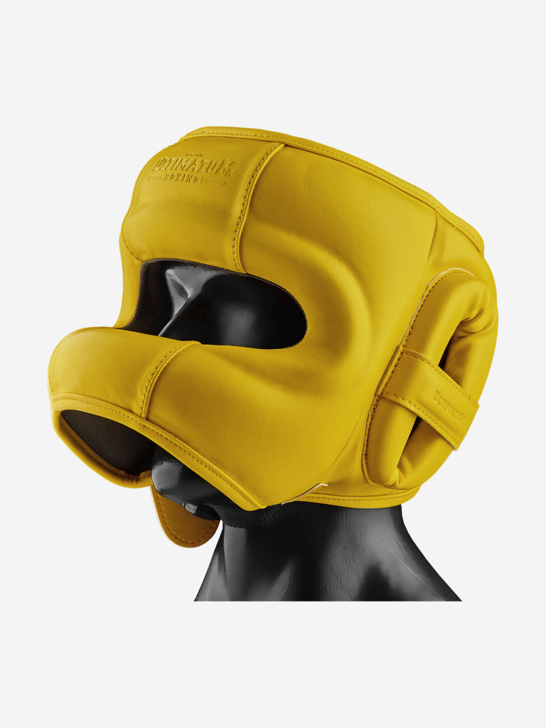 Боксёрский шлем с бампером ULTIMATUM BOXING GEN5FB HTN YELLOW с алькантарой