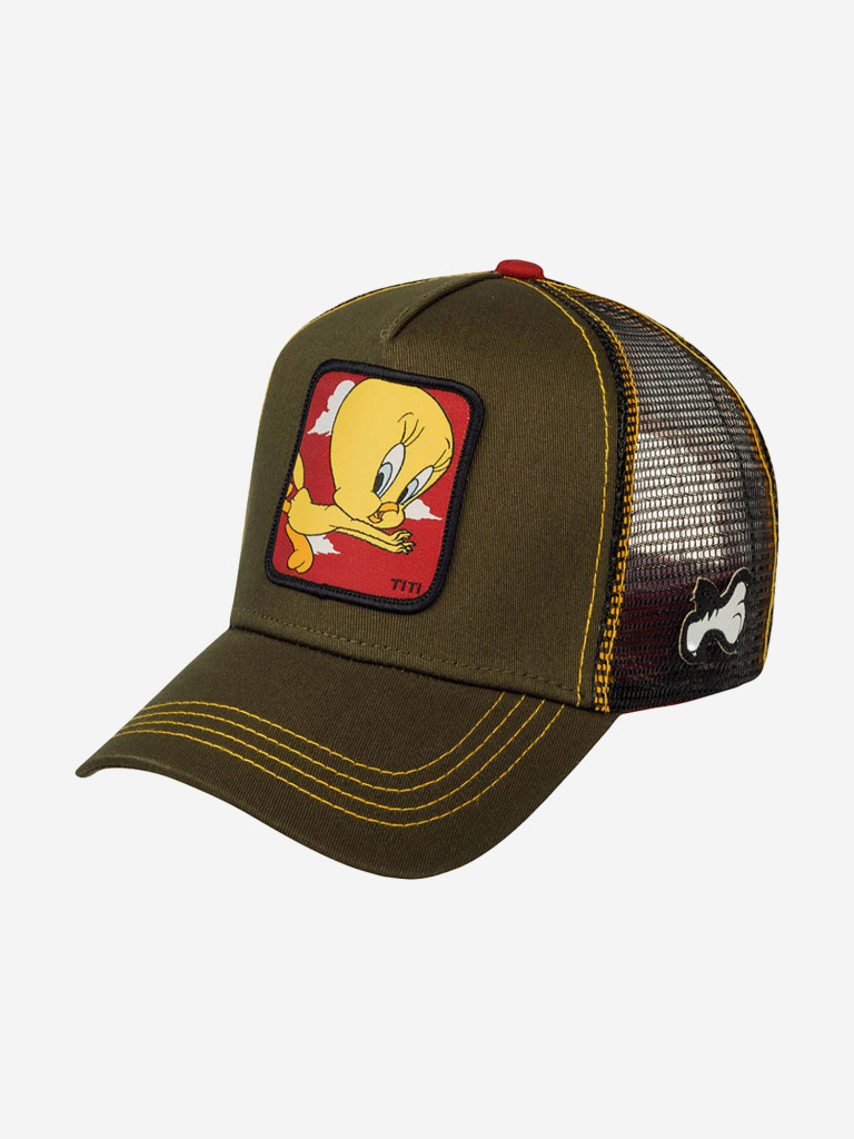 Бейсболка с сеточкой CAPSLAB CL/LOO2/1/TIT2 Looney Tunes Tweety Pie (оливковый)