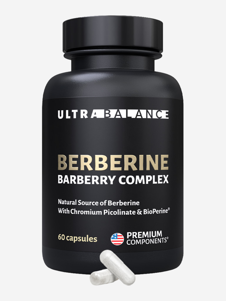 Берберин UltraBalance комплекс с хромом 500 мг для похудения и снижения веса