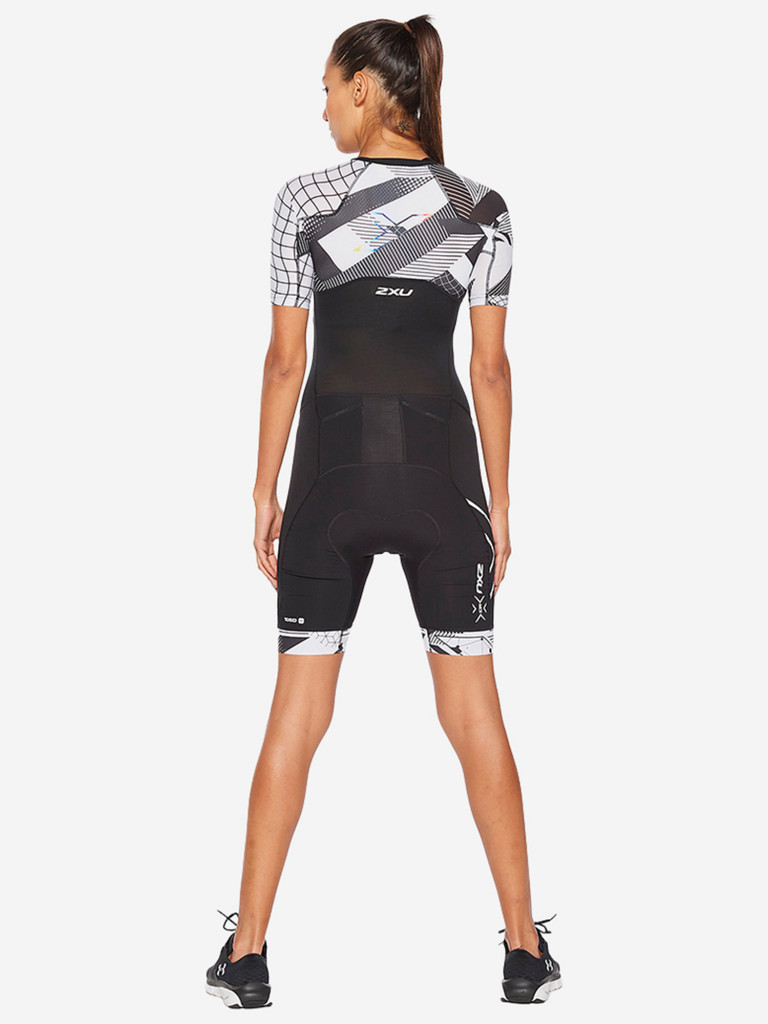Женский Компрессионный Костюм Для Триатлона 2XU Compression Full Zip Sleeved Trisuit