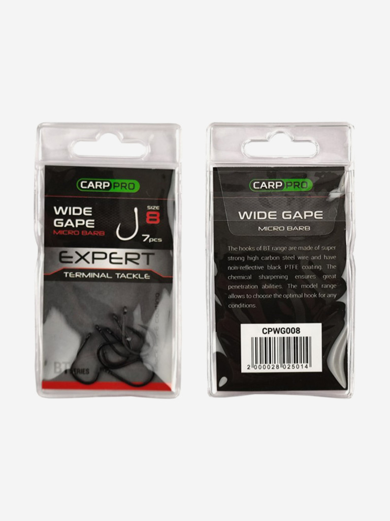 Крючок CARP PRO Teflon Wide Gape №8 7шт