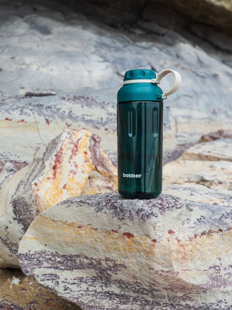 Бутылка тритановая Tritan Bottle для холодных напитков, с ситечком, 890 мл, темно-бирюзовая