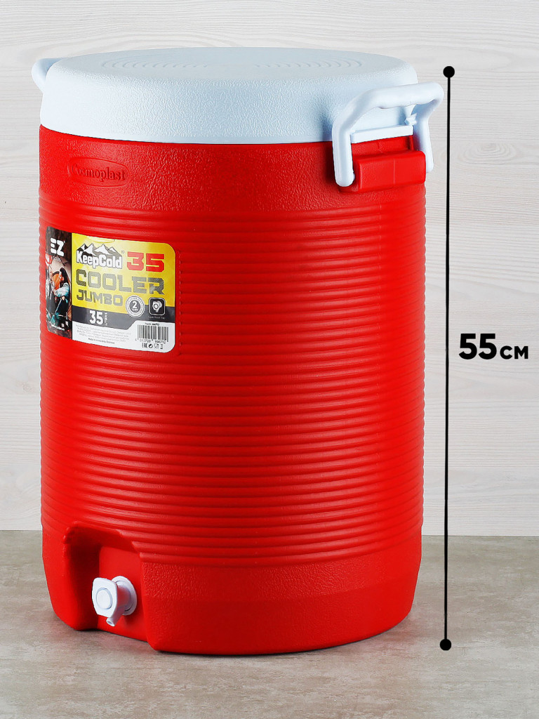 Термоконтейнер EZ COOLERS Keep cold cooler jumbo, 35 л, красный