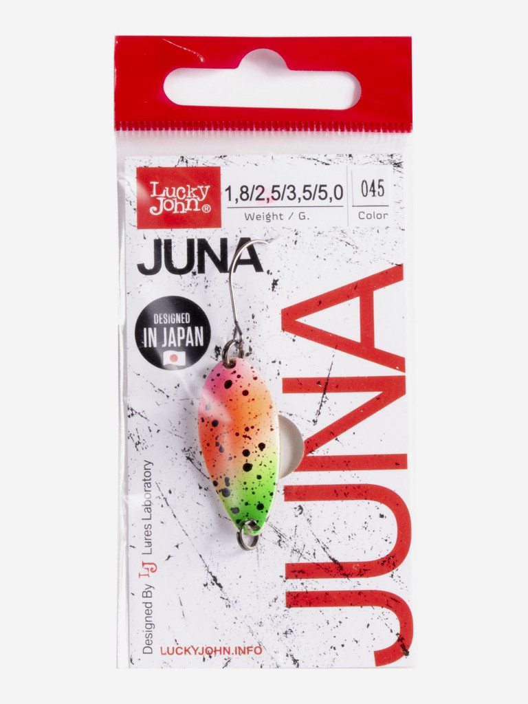 Блесна колеблющаяся Lucky John JUNA, колебалка длиной 30 мм, вес 2.5 г