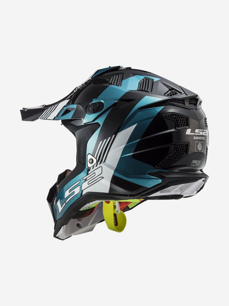 Мотошлем MX700 SUBVERTER EVO MAX LS2 (черно-бирюзовый глянцевый)