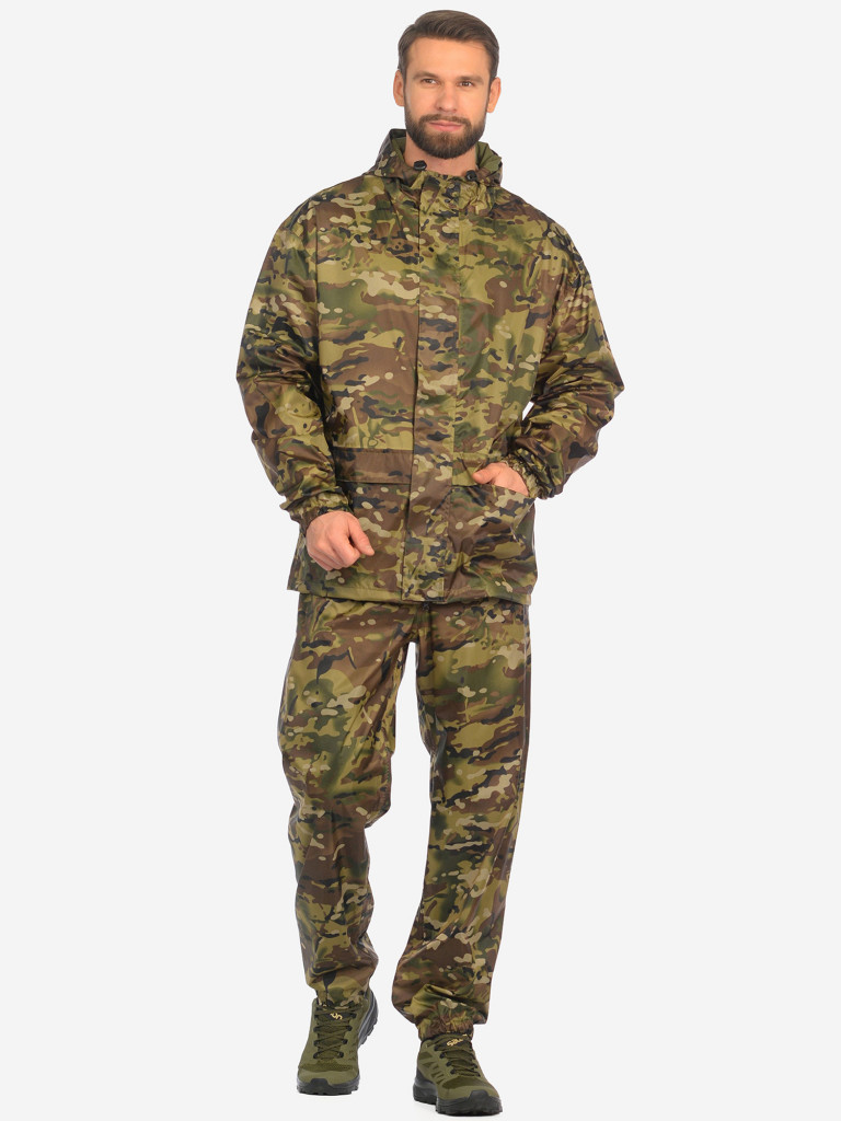 Костюм-дождевик мужской Huntsman ВВЗ Шторм для рыбалки и охоты, ткань таффета PVC 20000 мм вод.ст.