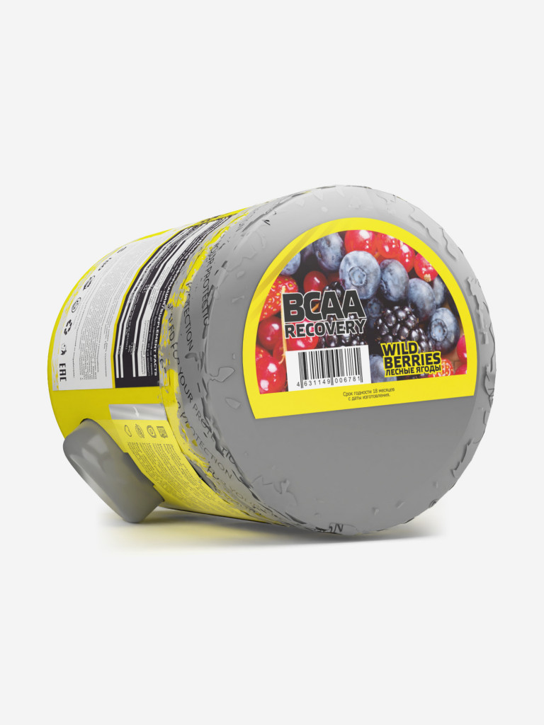 Аминокислоты Steelpower BCAA Recovery 2-1-1 с глютамином, глицином, 250 г, Лесные ягоды