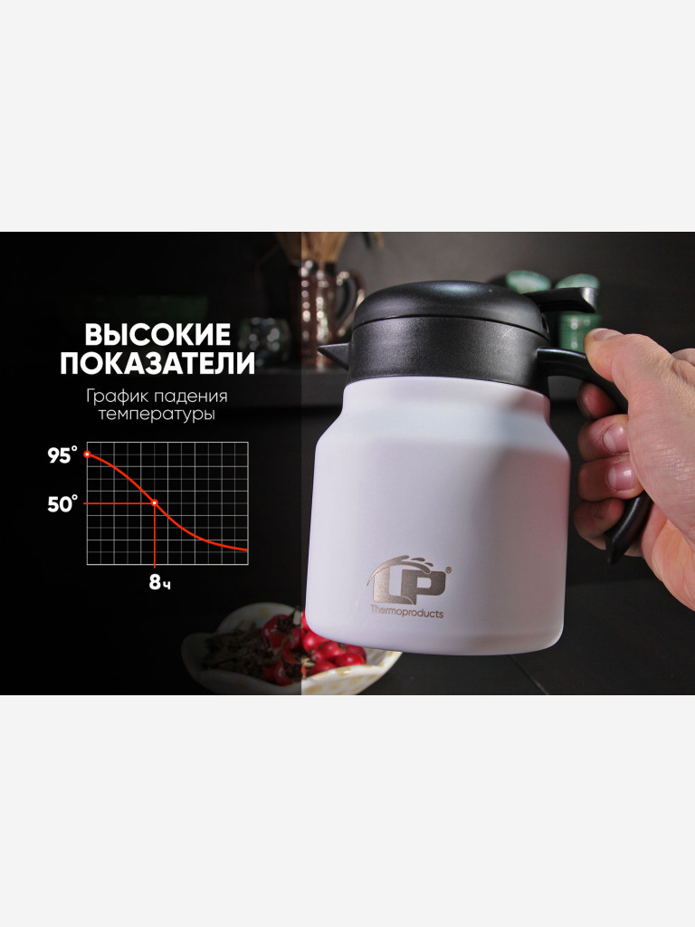 Термокувшин LP Thermoproducts Legend 0.8 л, белый