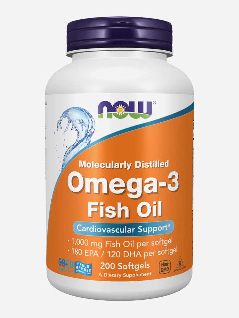NOW Омега-3 1000 мг, 200 капс