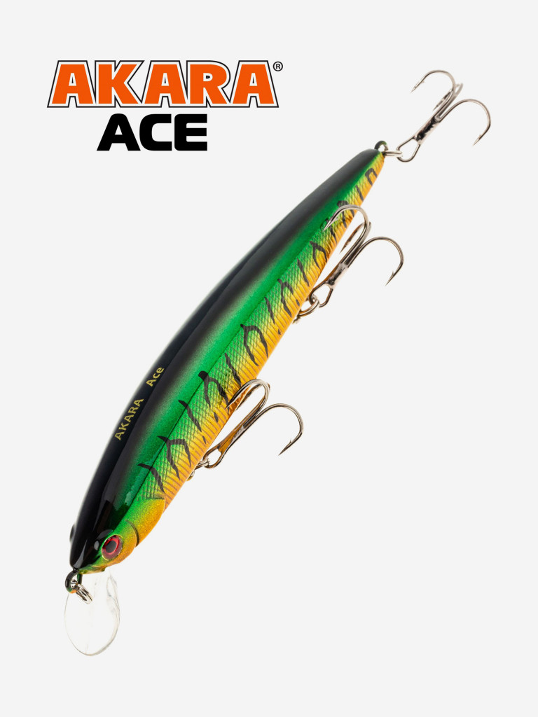 Воблер Akara Ace 130SP 22 гр. минноу, суспендер. твичинговый, на щуку, судака A73