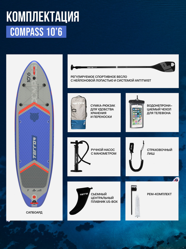 Сапборд TERRO - COMPASS 10'6