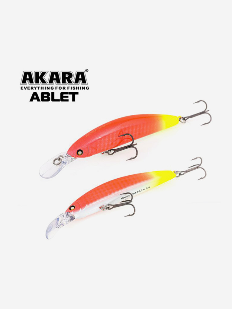 Воблер Akara Ablet 90F минноу плавающий на щуку, судака, окуня 12гр A160