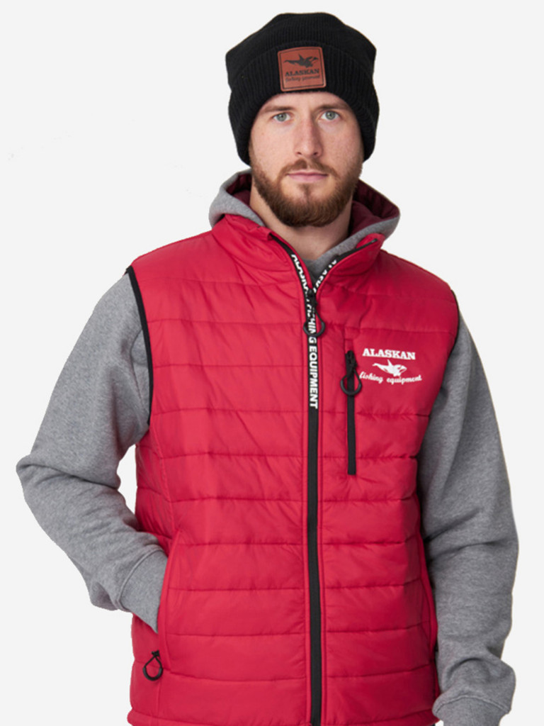 Жилет мужской Alaskan Juneau Vest Red утепленный стеганый для рыбалки и охоты