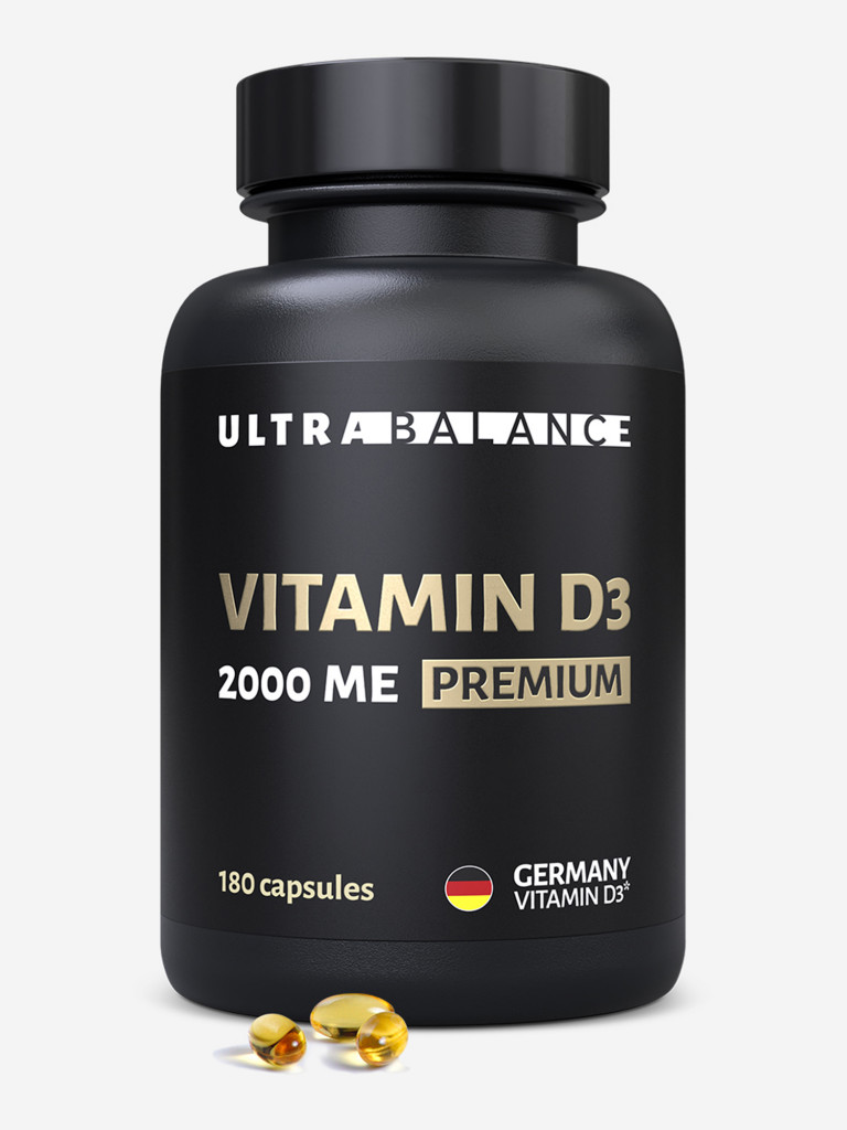 Витамин Д3 UltraBalance 2000 МЕ, комплекс для здоровья и иммунитета, 180 капсул