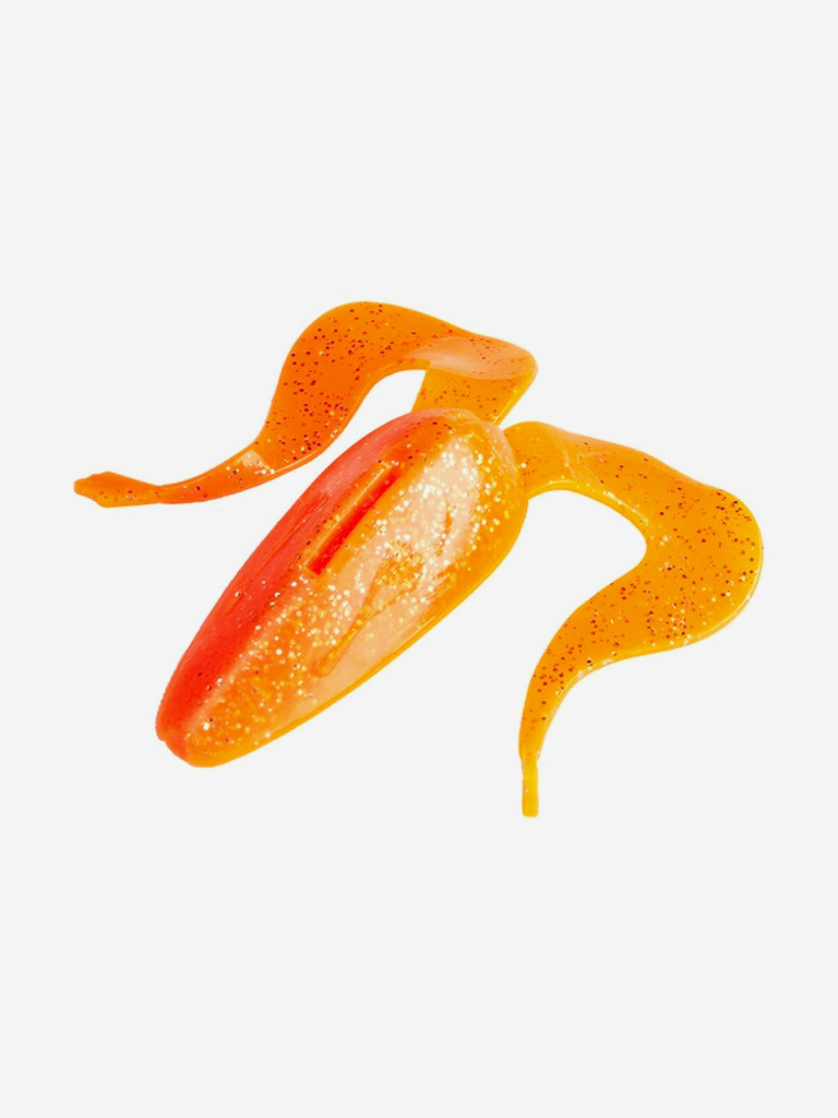 Мягкая приманка лягушка Helios Frog, 2,56" / 6,5 см, Orange & Sparkles, 7 штук (HS-21-022)