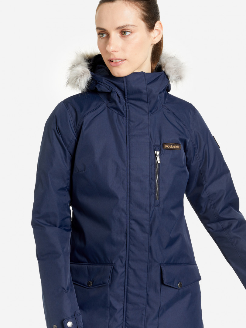 фото Куртка утепленная женская columbia suttle mountain long insulated jacket, синий