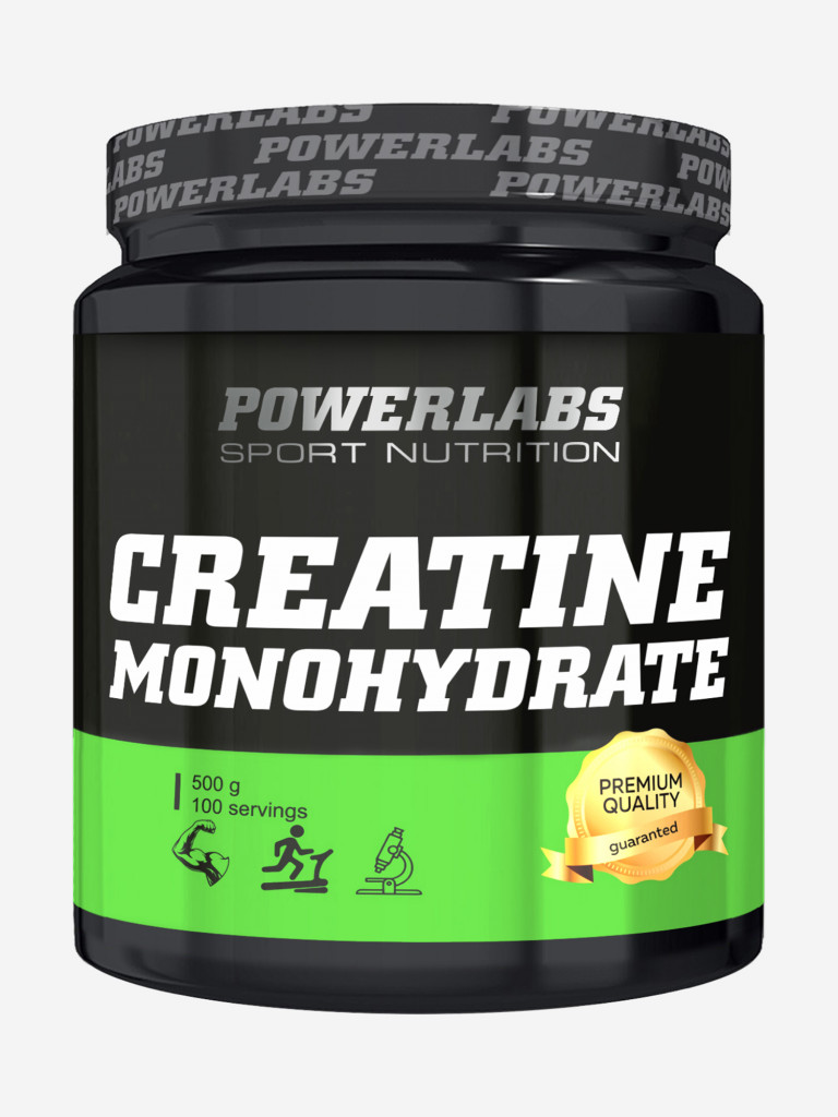 Креатин моногидрат, Powerlabs, 500 г, без вкуса