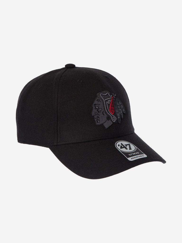 Бейсболка 47 BRAND H-MVPSP04WBP-BKB Chicago Blackhawks NHL (черный)
