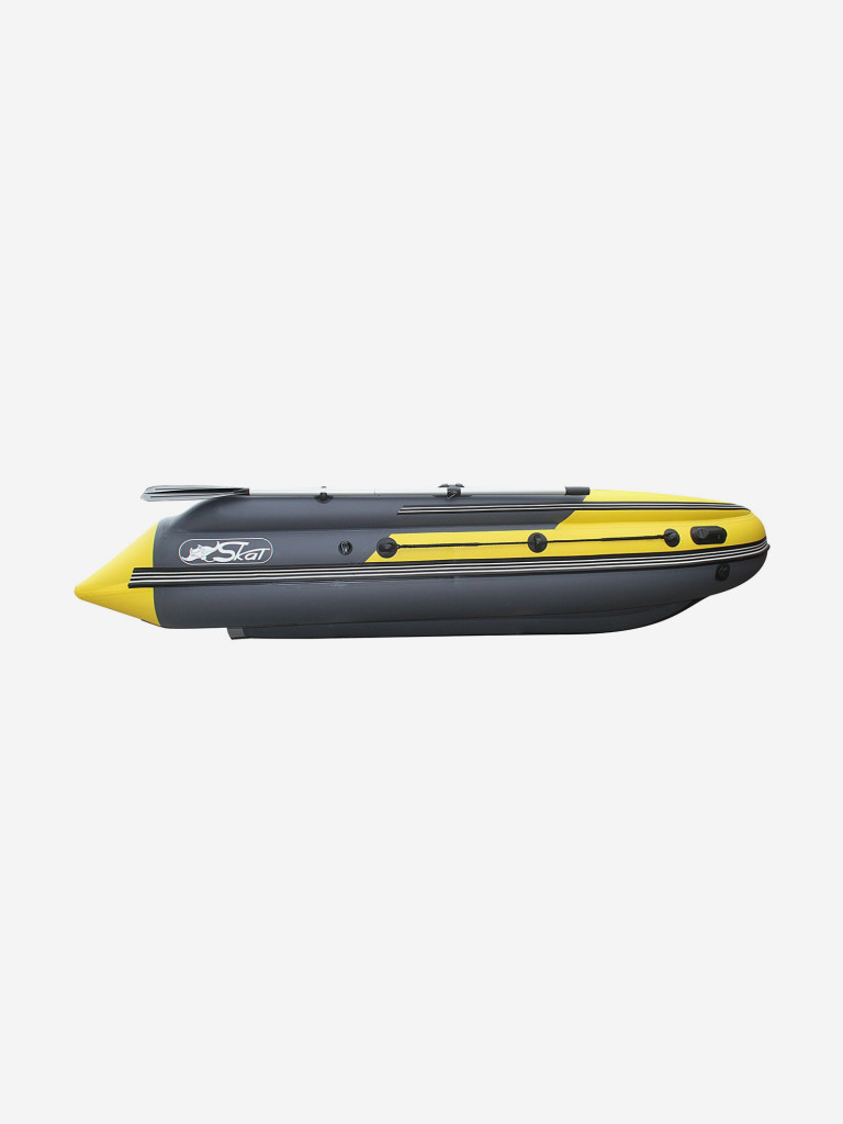 Лодка Reef Skat Triton (Риф Скат Тритон) 390 NDFi с интегрированным фальшбортом, серо-желтая
