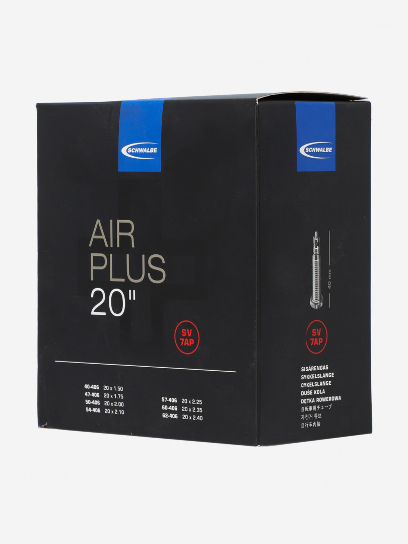 Покрышки и камеры Камера Schwalbe SV7AP Air Plus 20'' велониппель, Черный