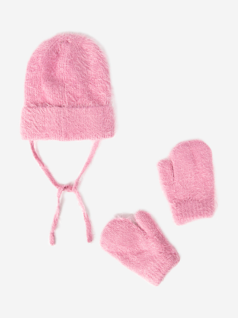 Комплект для девочки: шапка, варежки PlayToday