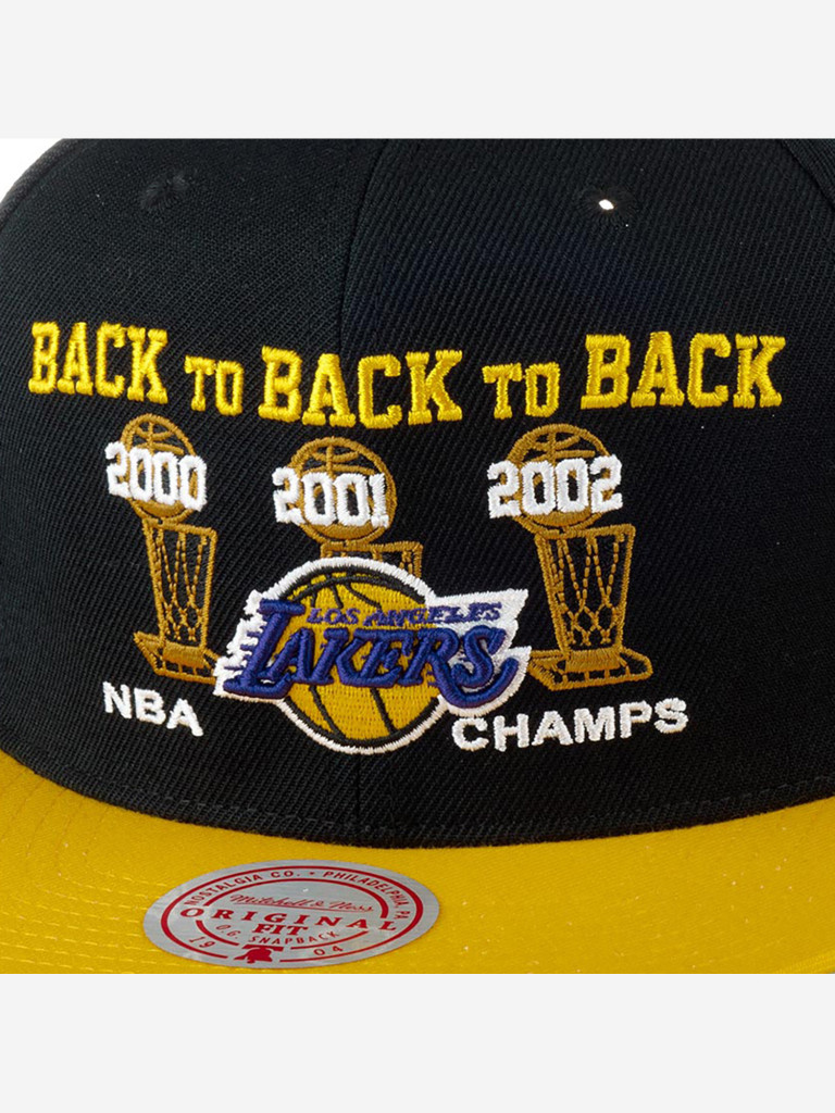 Бейсболка с прямым козырьком MITCHELL NESS HHSS4196-LALYYPPPBKGD Los Angeles Lakers NBA