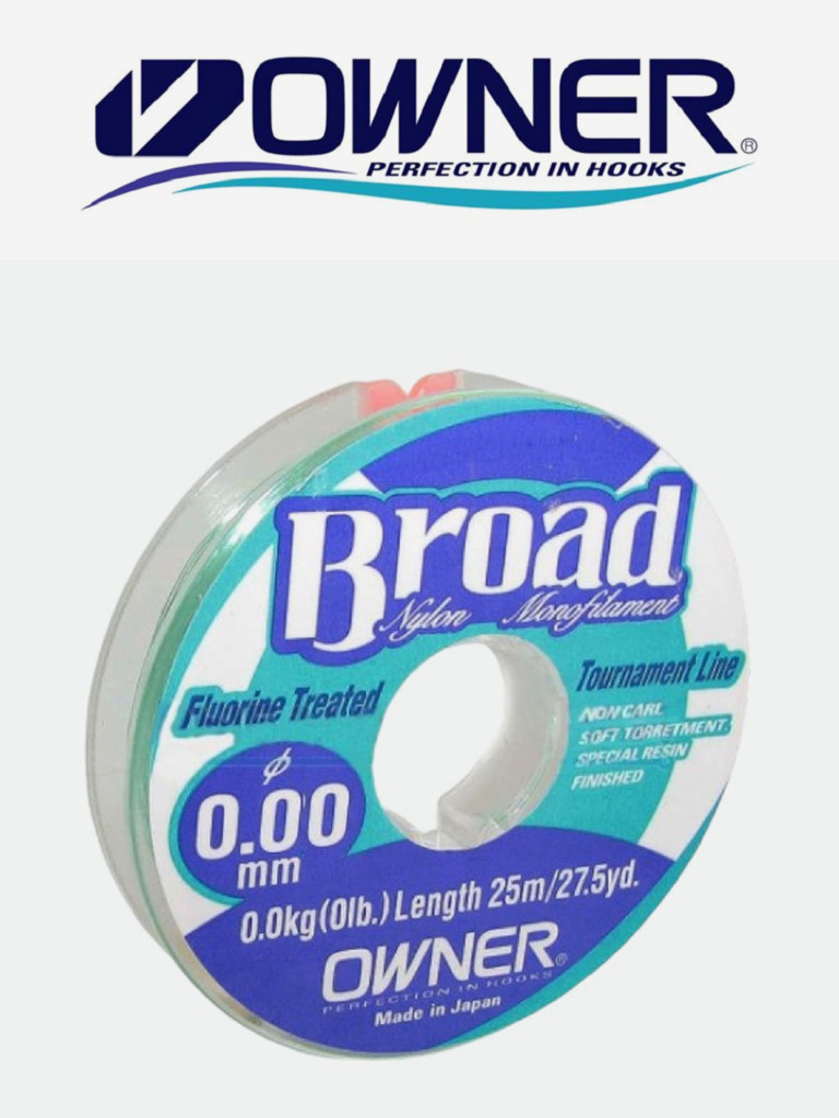 Леска рыболовная Owner Broad 25 м 0.12 мм 1.5 кг