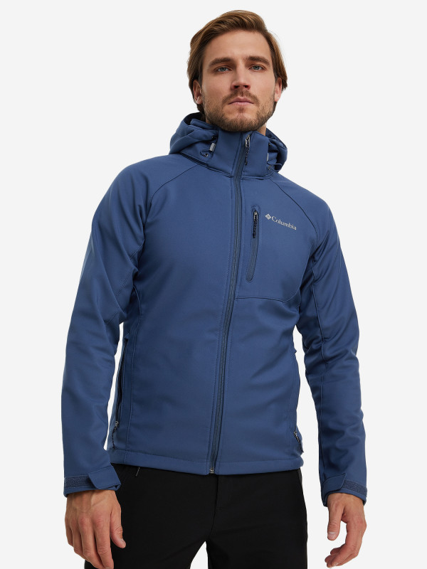 Куртка софтшелл мужская Columbia Cascade Ridge II Softshell синий цвет — купить за 4199 руб. со скидкой 70 %, отзывы в интернет-магазине Спортмастер