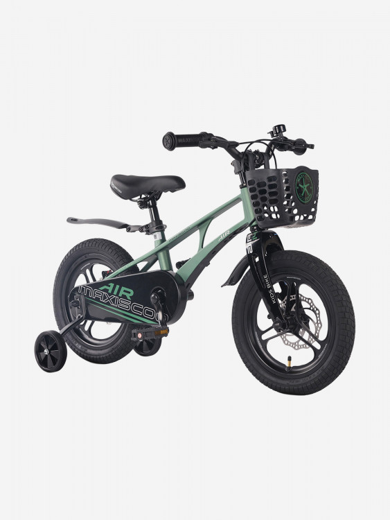 Велосипед детский Maxiscoo AIR PRO 14'' зеленый матовый, 2026