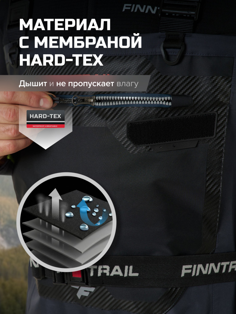 Вейдерсы мужские мембранные FINNTRAIL Proguide с носком