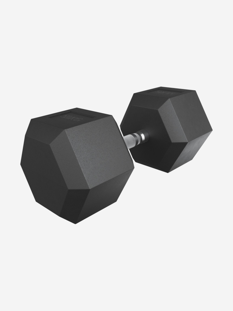 Гантель гексагональная UNIX Fit обрезиненная 50 кг
