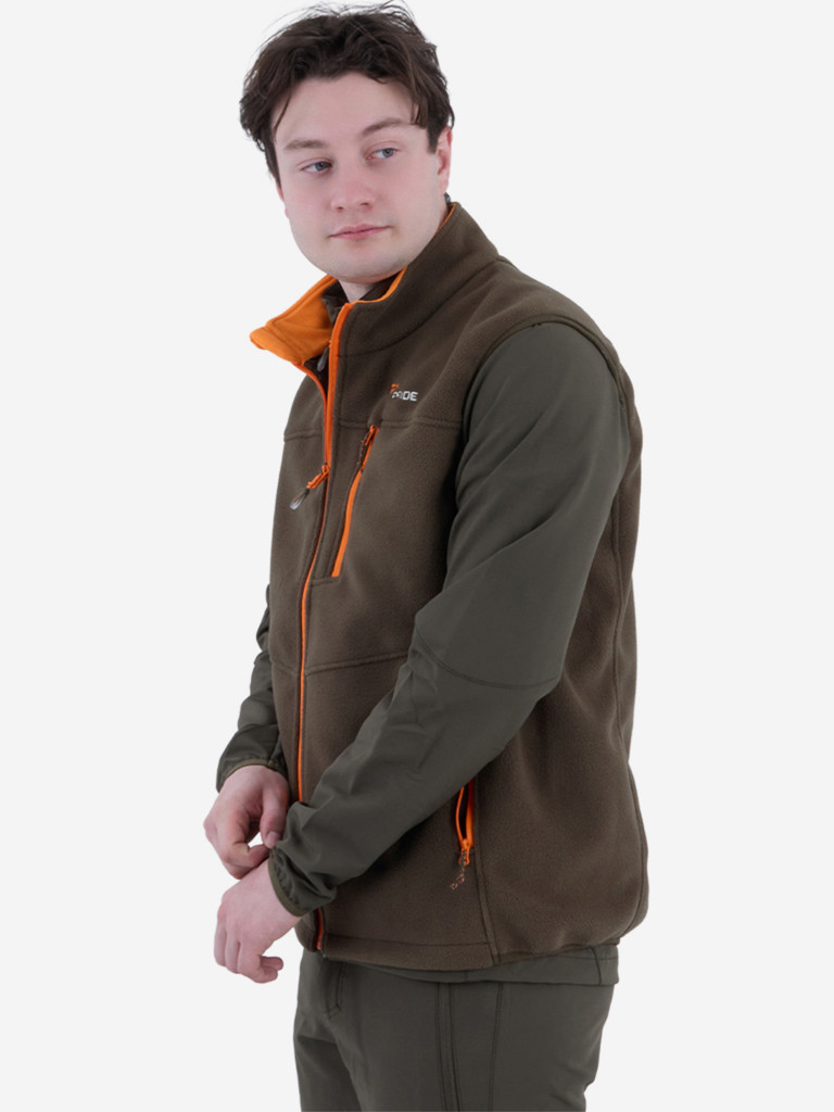 Флисовый жилет для охоты и рыбалки Кольт PRIDE, демисезонный, хаки