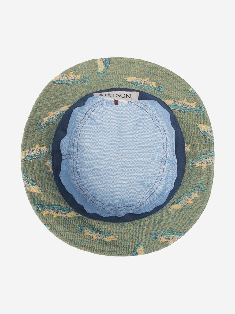 Панама STETSON 1811801 BUCKET JACQUARD COTTON (оливковый)