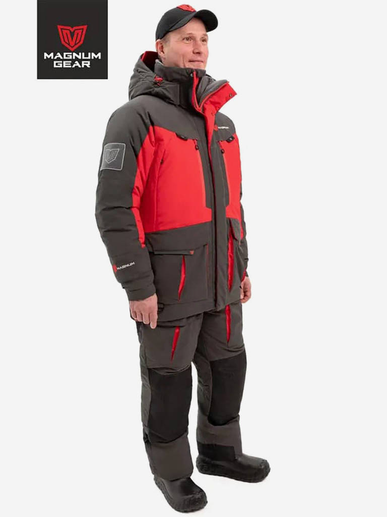 Костюм для рыбалки мужской MAGNUM GEAR TITAN 2 -45° С красный/графит