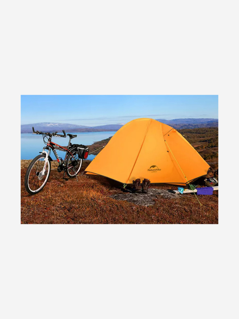 Палатка Naturehike Cycling Si 1-местная, алюминиевый каркас, сверхлегкая, оранжевый
