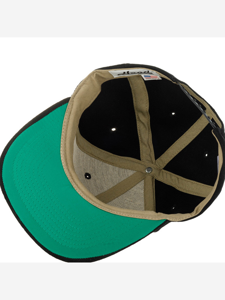 Бейсболка с прямым козырьком HOOD 132-CSM037-XA094-BK Ca State Flower Cashmere II