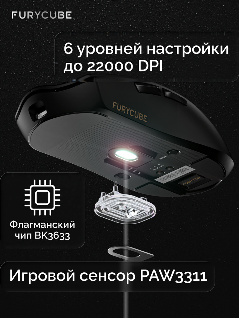 Игровая беспроводная мышь Furycube G9 PRO