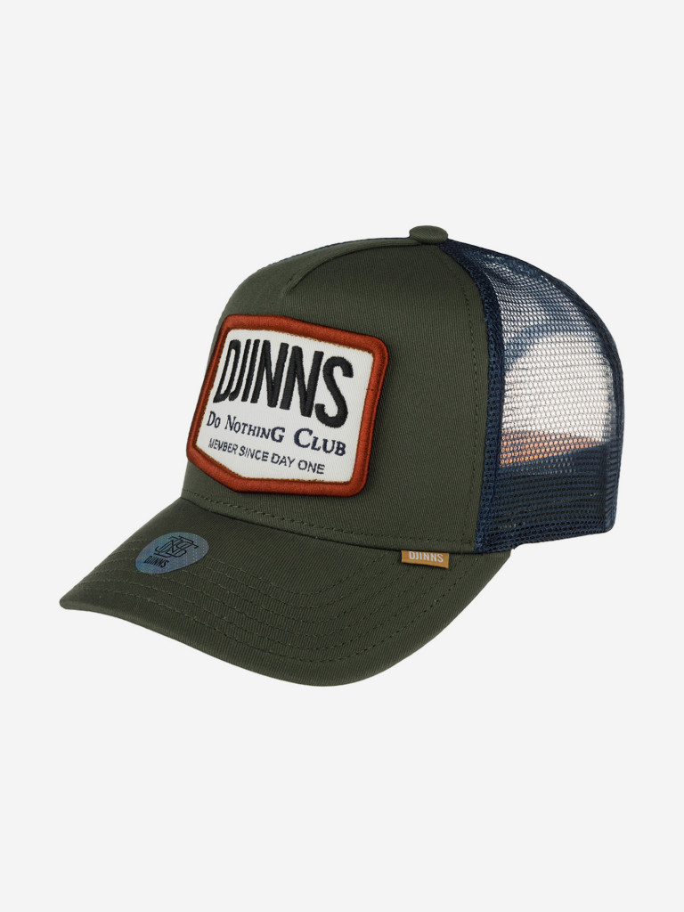 Бейсболка с сеточкой DJINNS HFT Nothing Club 2 HeatDye (оливковый)