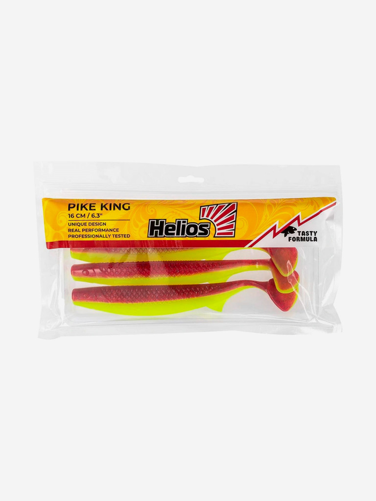 Мягкая приманка Helios Pike King, 6,3'' / 16 см, Red Lemon, 3 шт (HS-37-050)