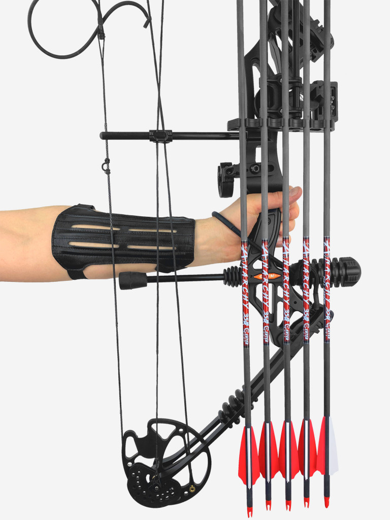 Крага Centershot 19см (кожа) черная
