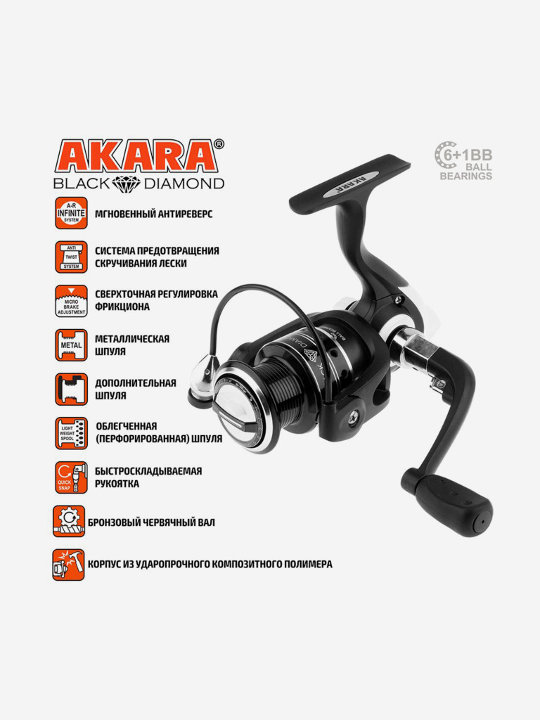 Катушка безынерционная Akara Black Diamond