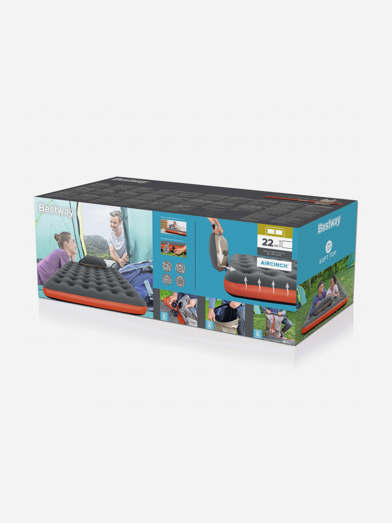 Матрас Bestway 67703 надувной с сумкой-насосом 152 x 203х 22см
