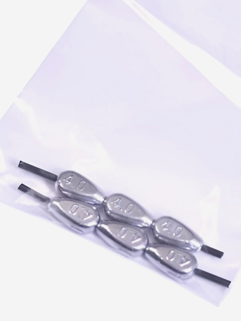 Грузило для рыбалки Tail Droplet косичка 4г, набор 2шт