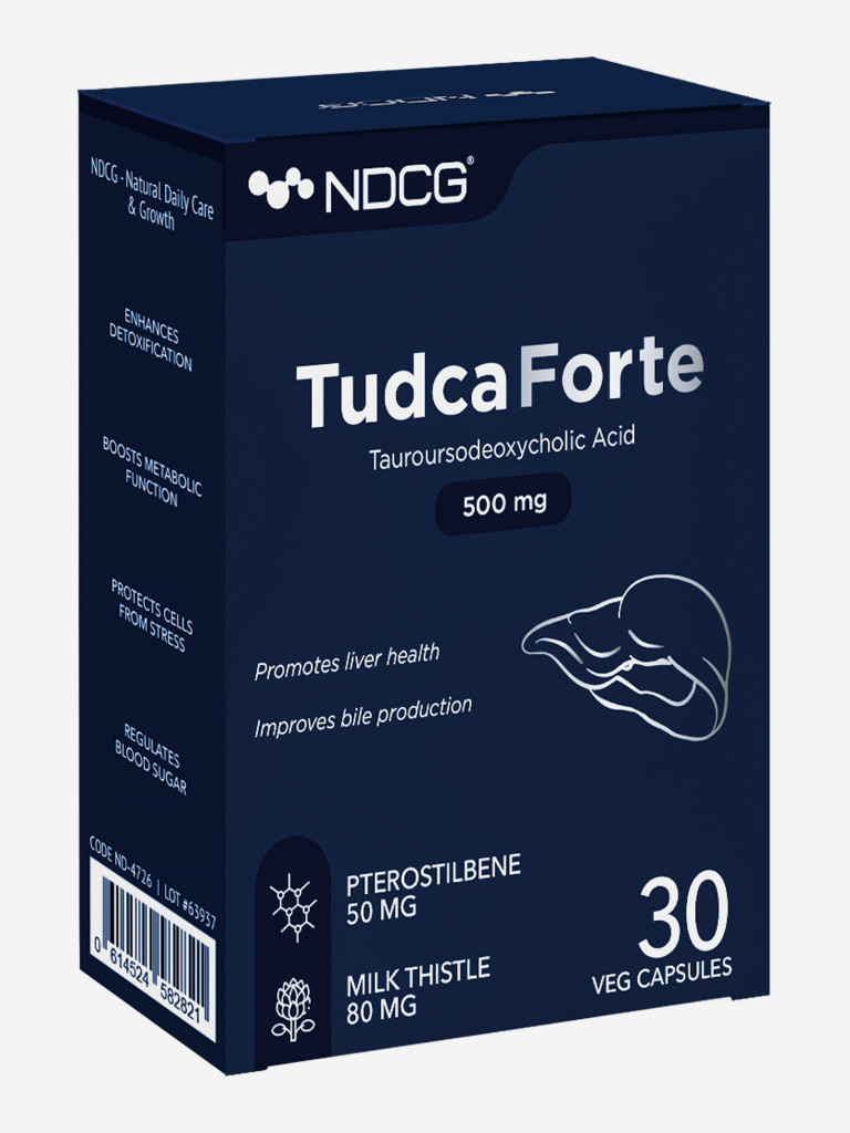 Тудка Форте TUDCA Forte (тауроурсодезоксихолевая кислота) NDCG, 500 мг, 30 капсул