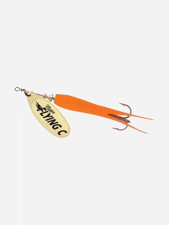 Блесна для рыбалки вертушка Mepps AGLIA FLYING C, 25g №3 Gold/Orange, 1 штука